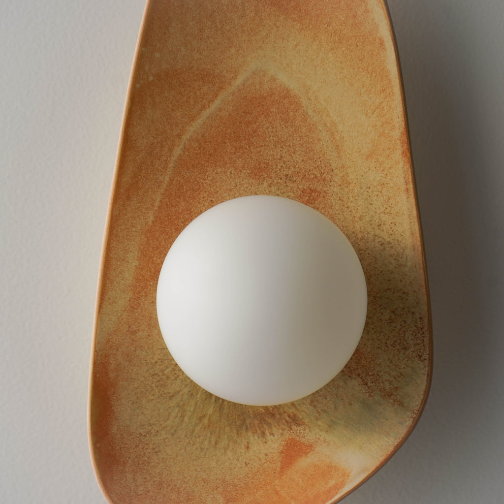 Sunset Coloured Handmade Ceramic Wall Lamp / Sconce