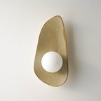 Handmade Chaki Green Ceramic Wall Lamp / Sconce