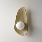 Handmade Chaki Green Ceramic Wall Lamp / Sconce