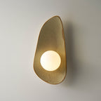 Handmade Chaki Green Ceramic Wall Lamp / Sconce