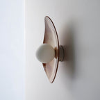Applique murale en céramique marron effet cuir chaud