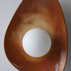Applique murale en céramique marron effet cuir chaud