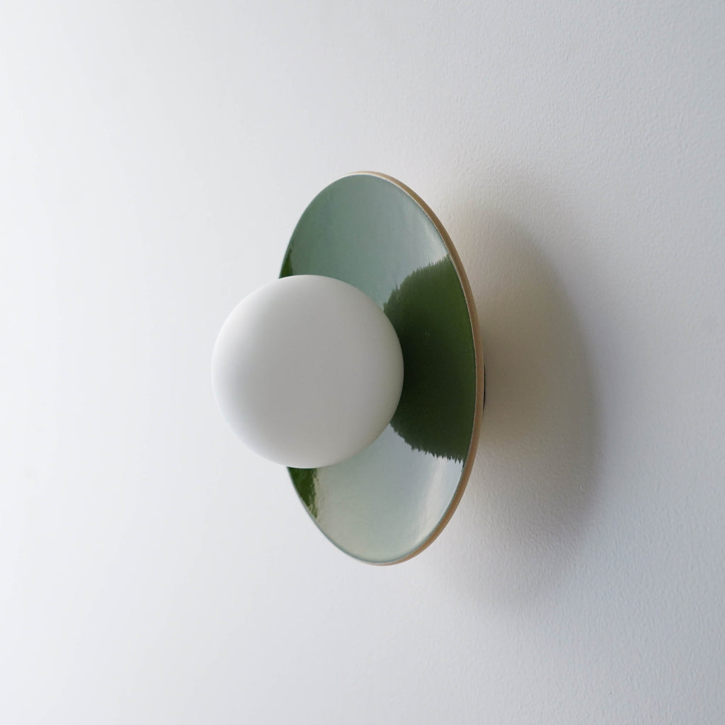 Green Glaze Ceramic Wall Lamp / Sconce