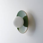 Green Glaze Ceramic Wall Lamp / Sconce