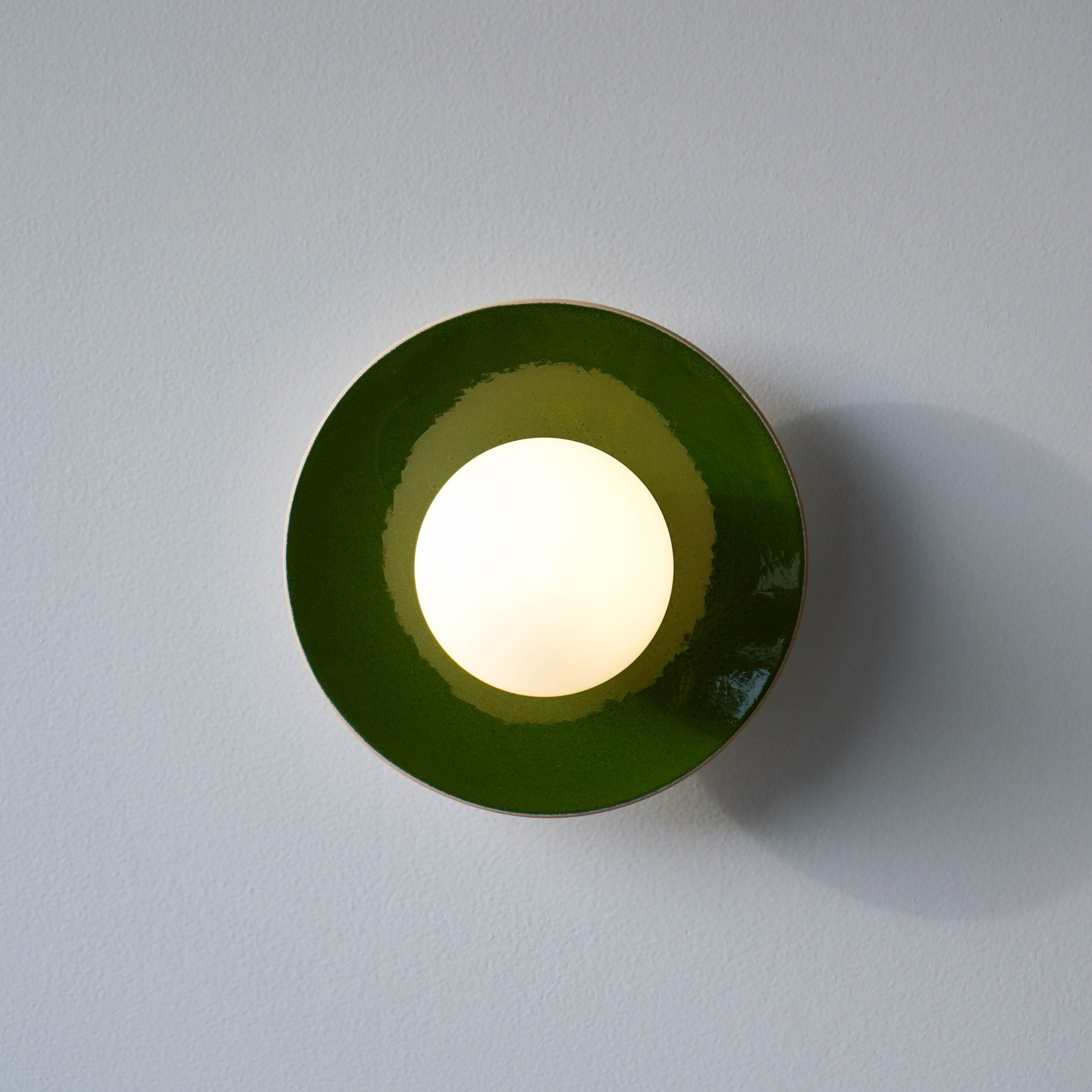 Green Glaze Ceramic Wall Lamp / Sconce