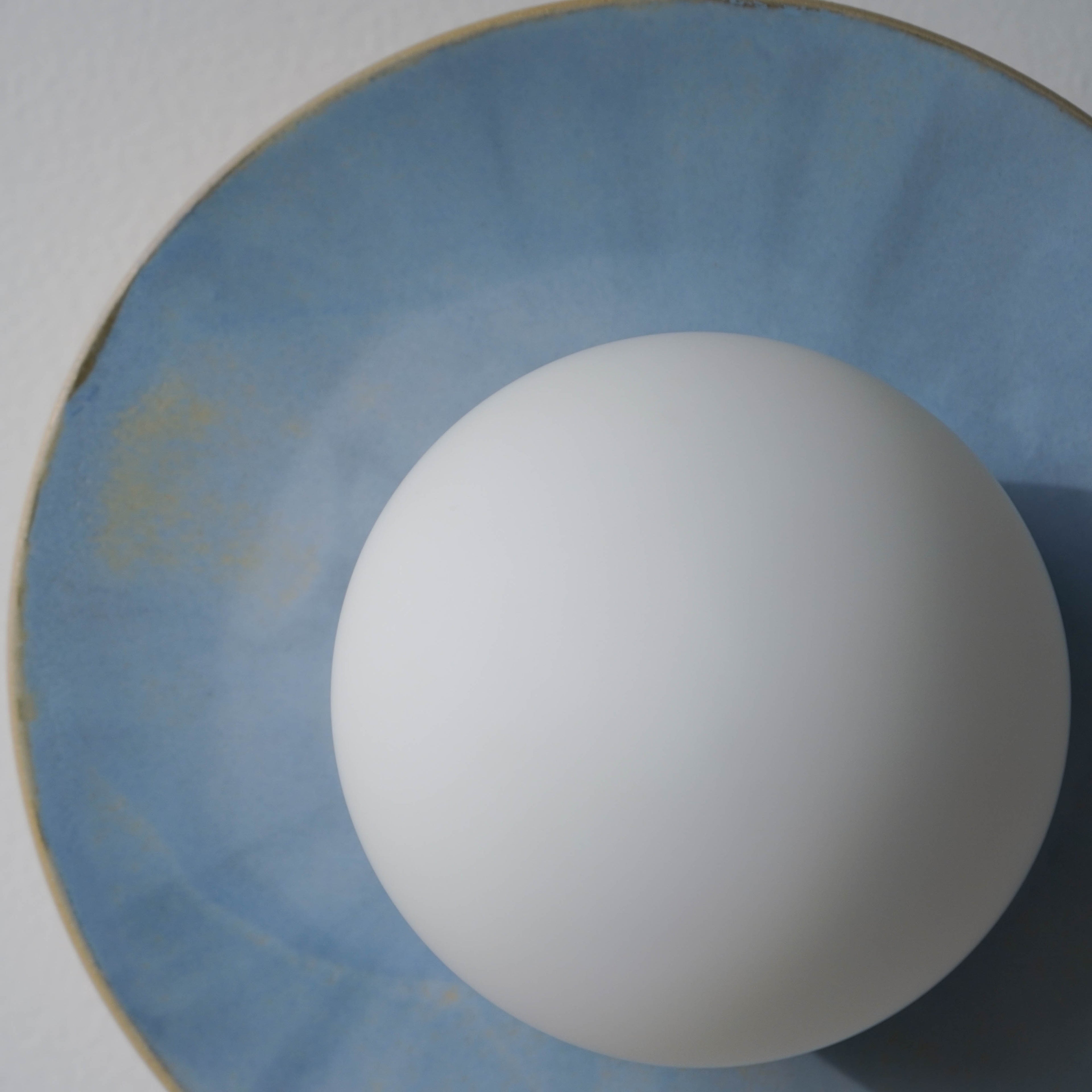 Light Blue Violet Ceramic Wall Lamp / Sconce