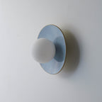 Light Blue Violet Ceramic Wall Lamp / Sconce