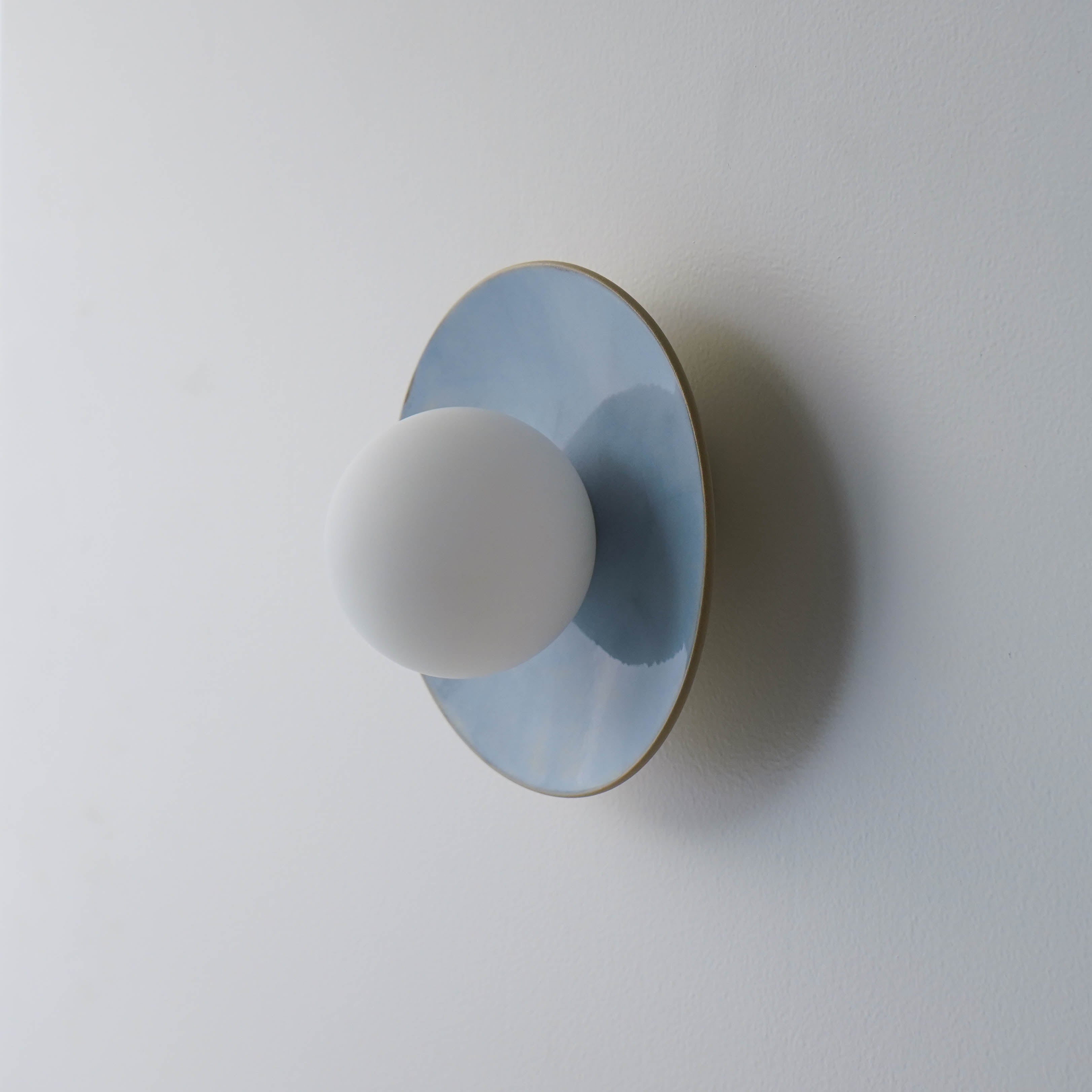 Light Blue Violet Ceramic Wall Lamp / Sconce