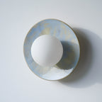 Light Blue Violet Ceramic Wall Lamp / Sconce