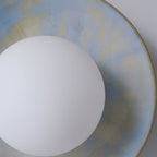 Light Blue Violet Ceramic Wall Lamp / Sconce