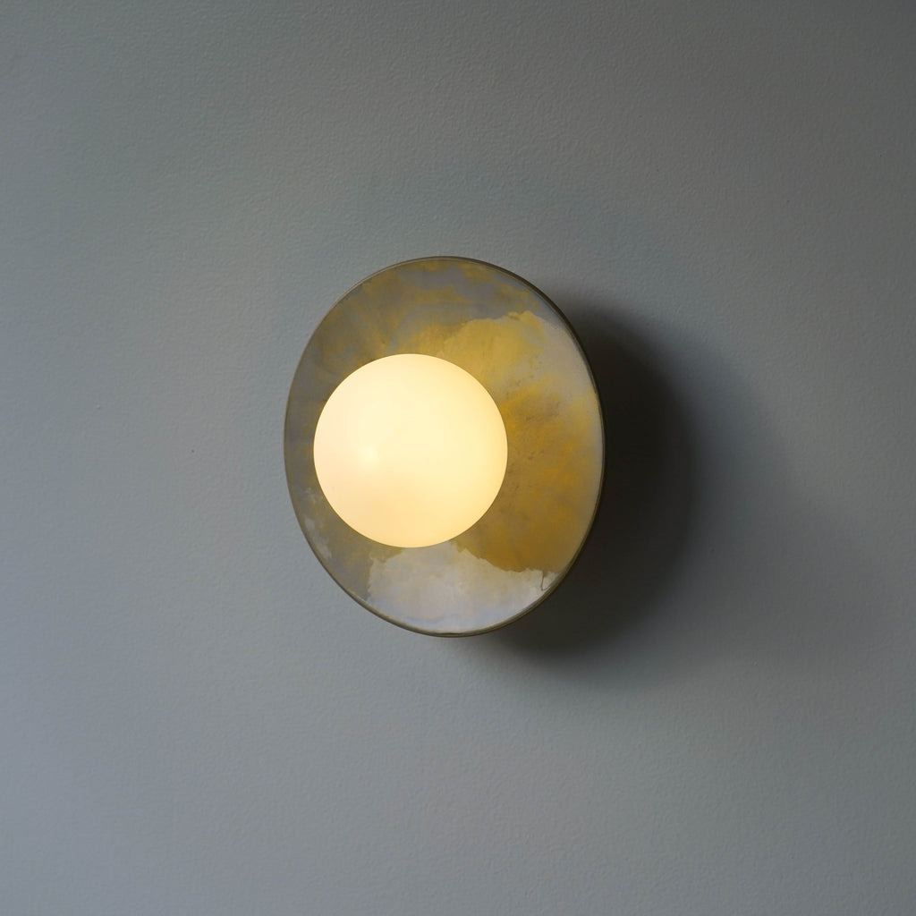 Light Blue Violet Ceramic Wall Lamp / Sconce