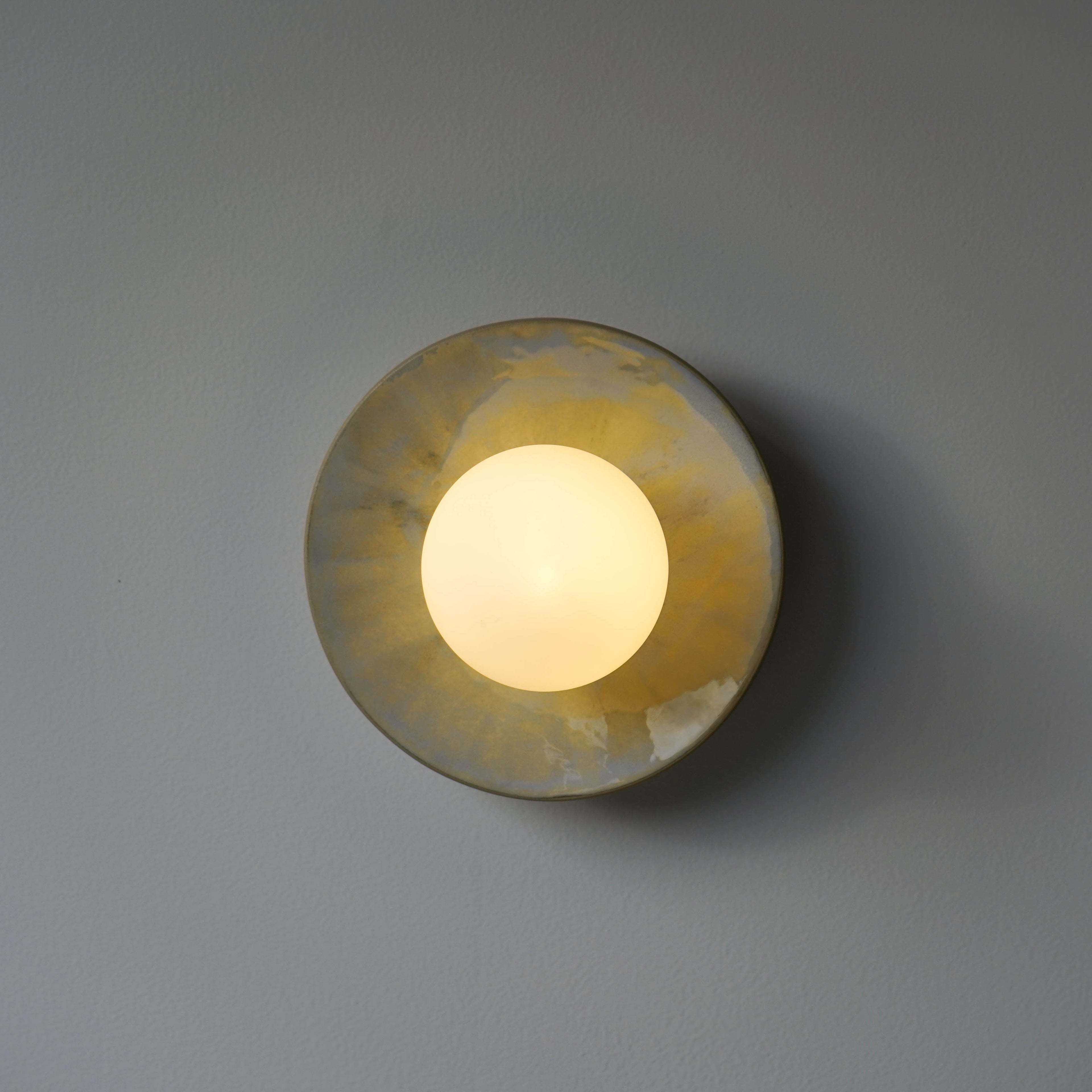 Light Blue Violet Ceramic Wall Lamp / Sconce