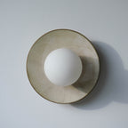 Creamy White Ceramic Wall Lamp / Sconce