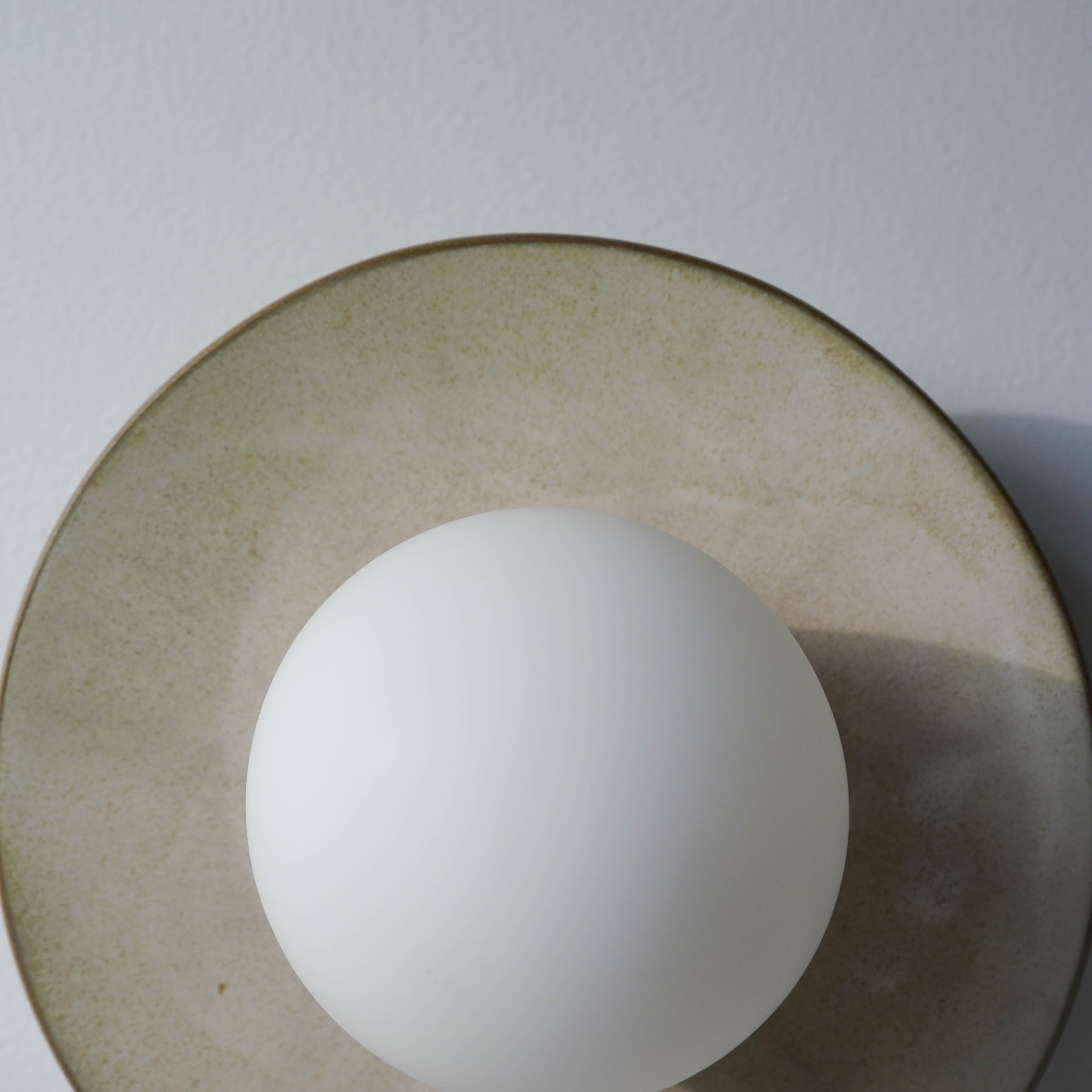 Creamy White Ceramic Wall Lamp / Sconce