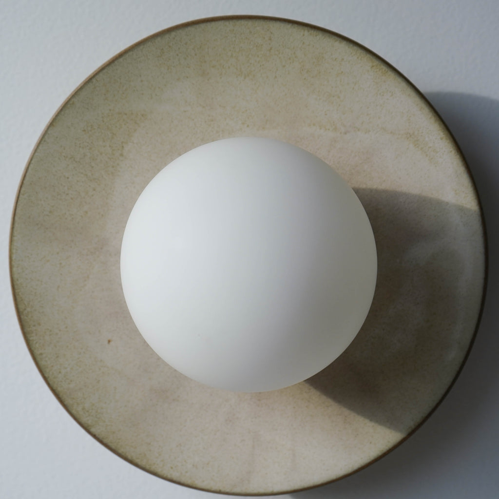 Creamy White Ceramic Wall Lamp / Sconce