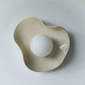 Handmade Creamy Ceramic Wall Light / Sconce