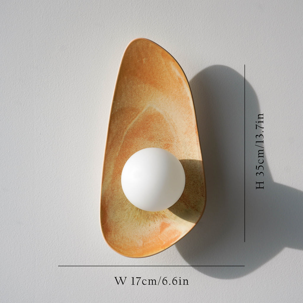 Sunset Coloured Handmade Ceramic Wall Lamp / Sconce