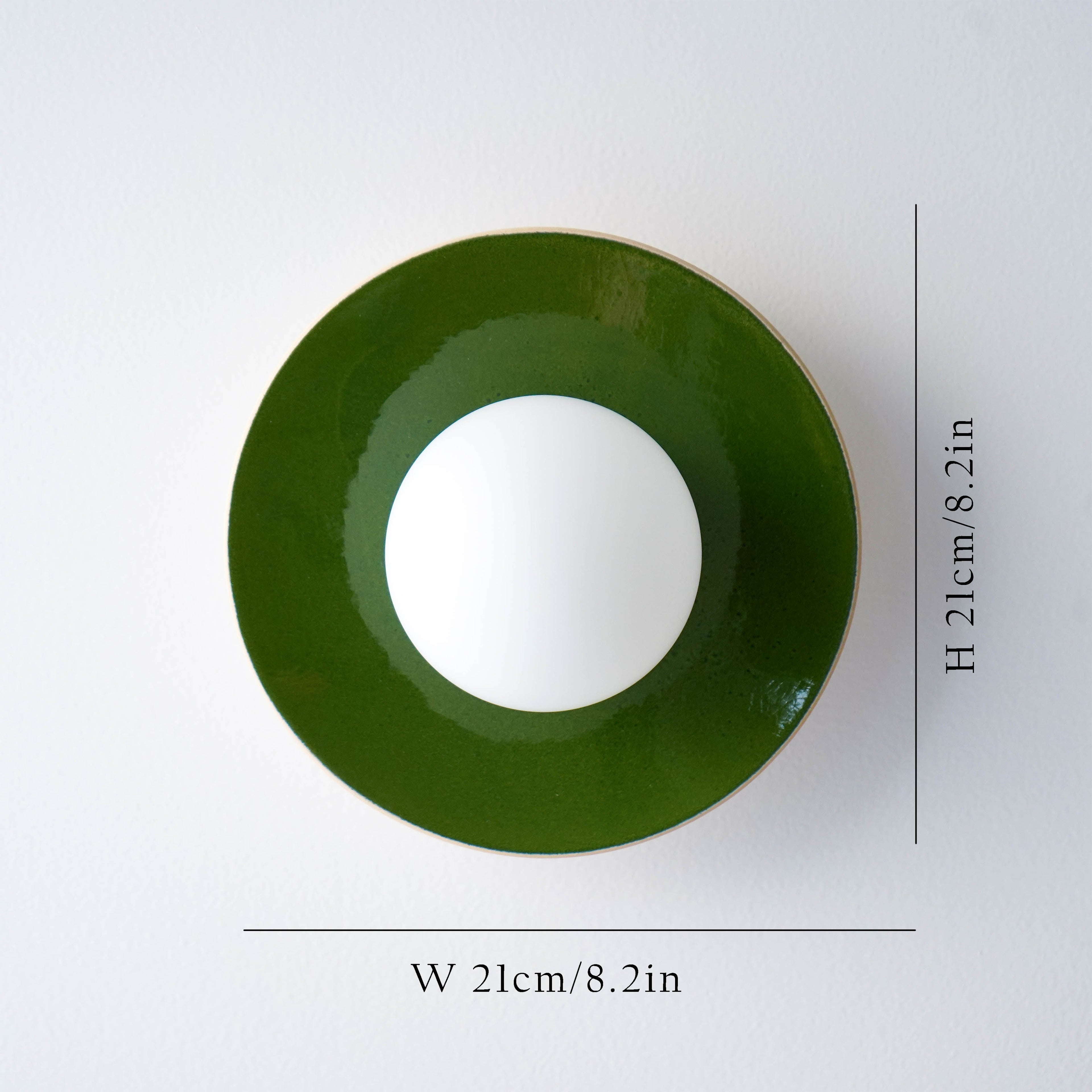 Green Glaze Ceramic Wall Lamp / Sconce