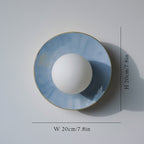 Light Blue Violet Ceramic Wall Lamp / Sconce
