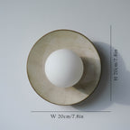 Creamy White Ceramic Wall Lamp / Sconce
