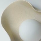 Handmade Creamy Ceramic Wall Light / Sconce