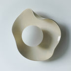 Handmade Creamy Ceramic Wall Light / Sconce