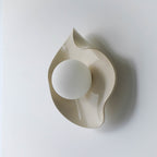 Handmade Creamy Ceramic Wall Light / Sconce