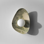 Green & White Marble Ceramic Wall Lamp / Sconce