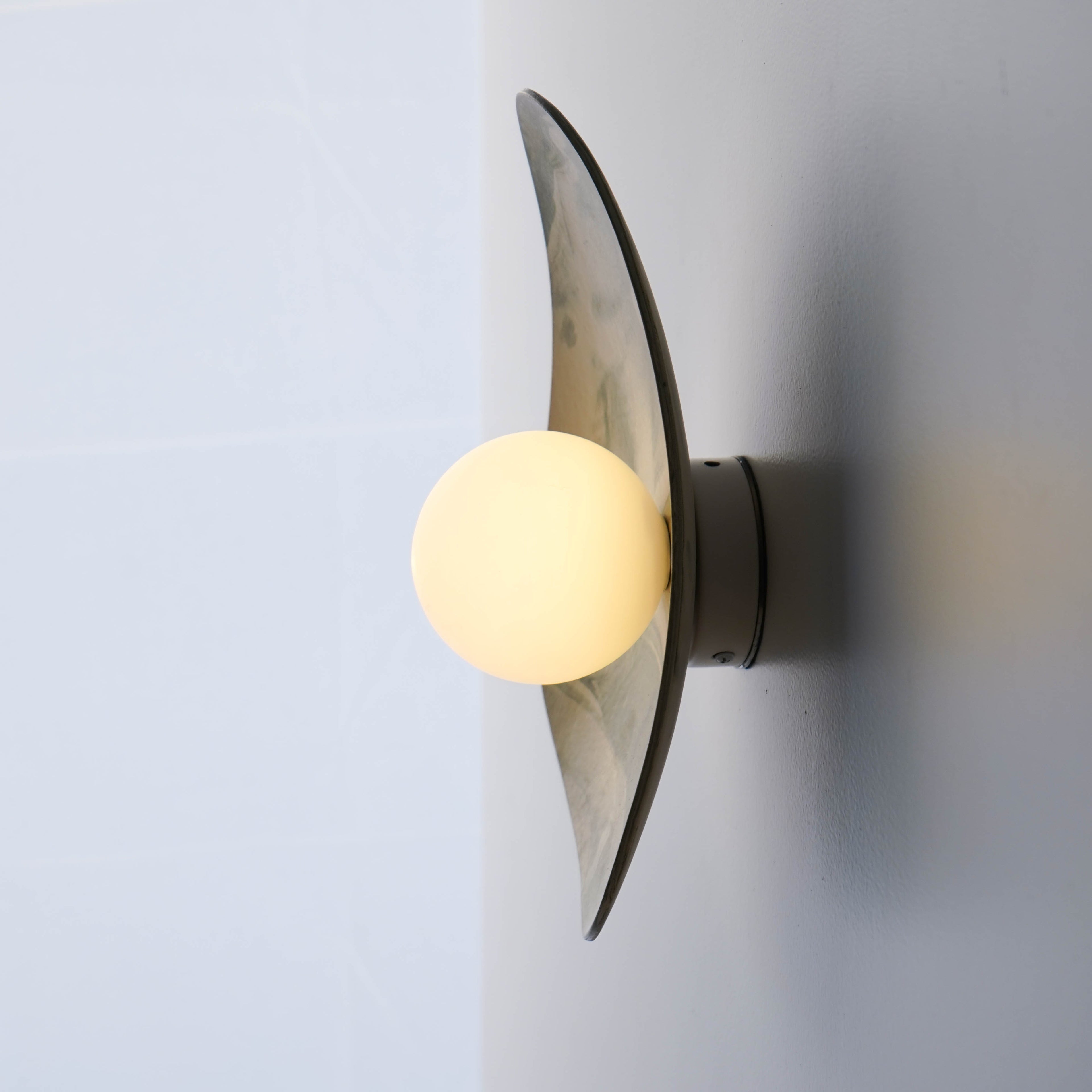 Green & White Marble Ceramic Wall Lamp / Sconce