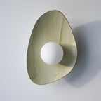 Green & White Marble Ceramic Wall Lamp / Sconce