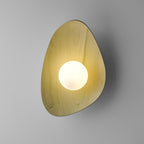 Green & White Marble Ceramic Wall Lamp / Sconce