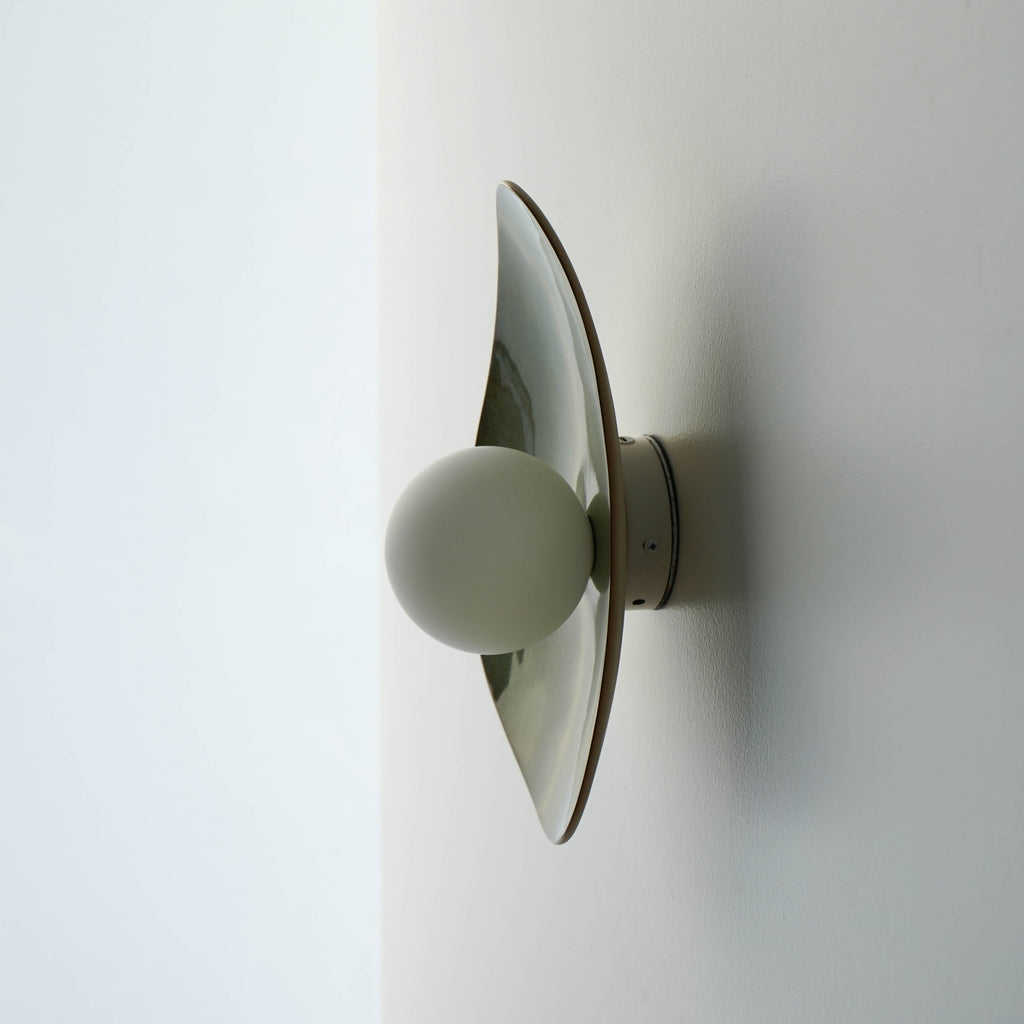 Handmade Green Ceramic Wall Light / Sconce