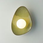 Handmade Green Ceramic Wall Light / Sconce