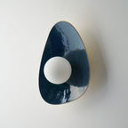 Handmade Deep Blue Ceramic Wall Sconce / Wall Lamp