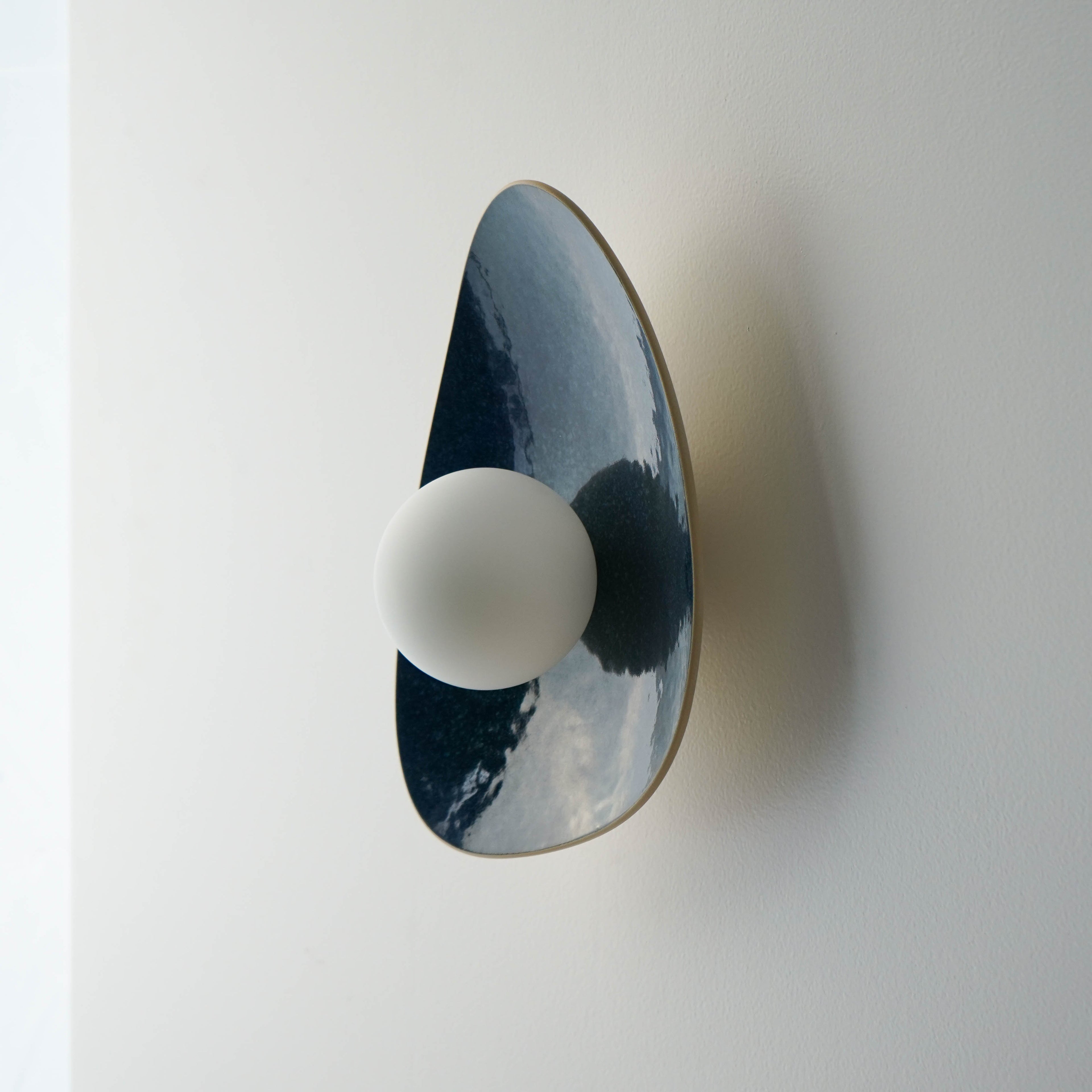 Handmade Deep Blue Ceramic Wall Sconce / Wall Lamp