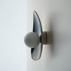 Handmade Deep Blue Ceramic Wall Sconce / Wall Lamp