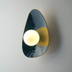 Handmade Deep Blue Ceramic Wall Sconce / Wall Lamp