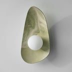 Green & White Marble Ceramic Wall Lamp / Sconce