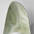Green & White Marble Ceramic Wall Lamp / Sconce