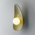 Green & White Marble Ceramic Wall Lamp / Sconce