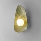 Green & White Marble Ceramic Wall Lamp / Sconce