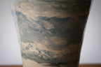 Blue Marbled Wheel Thrown Stoneware Vase