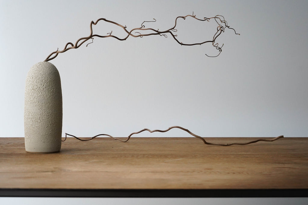 Handmade Stoneware Vase: Lava Crater Glaze Pottery