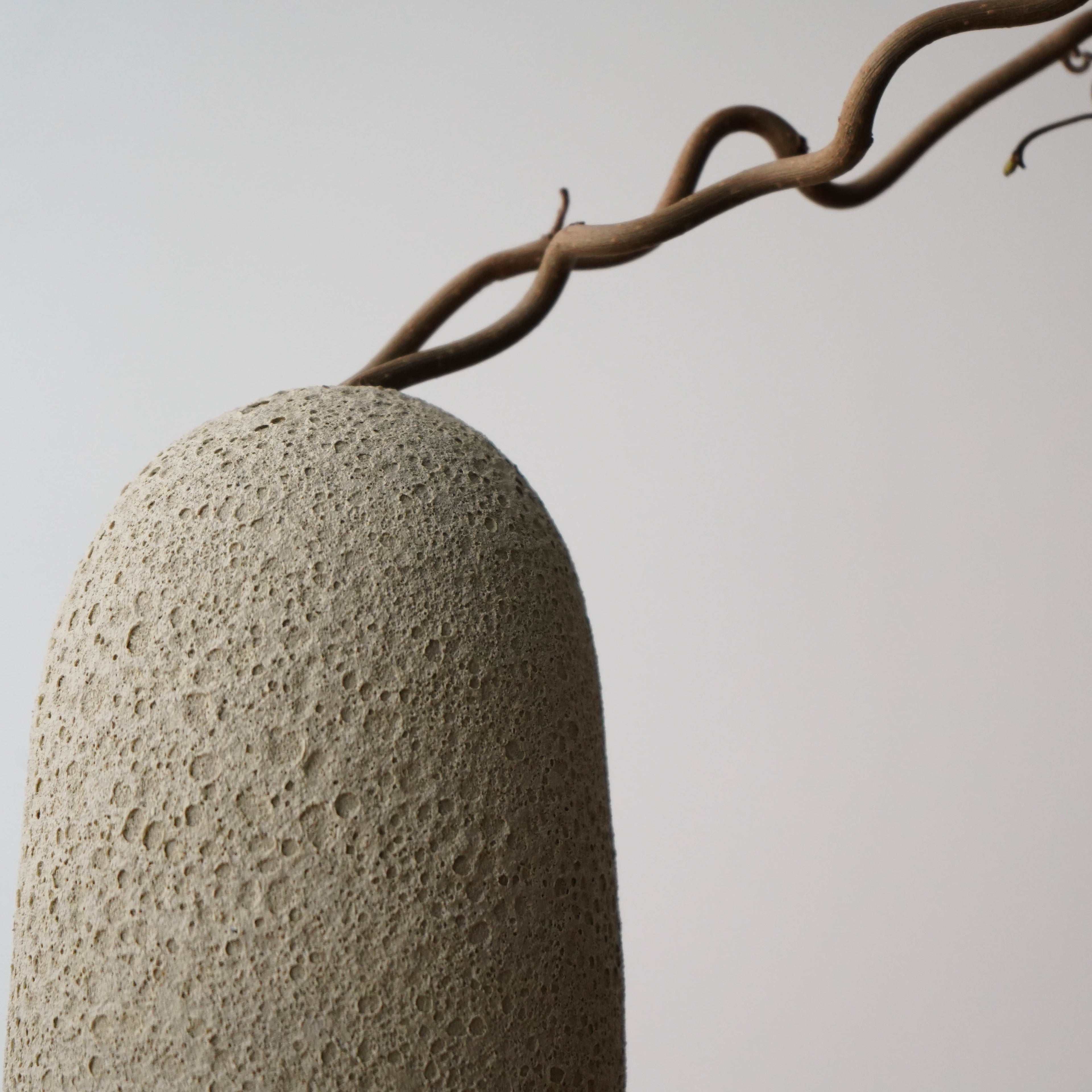 Handmade Stoneware Vase: Lava Crater Glaze Pottery