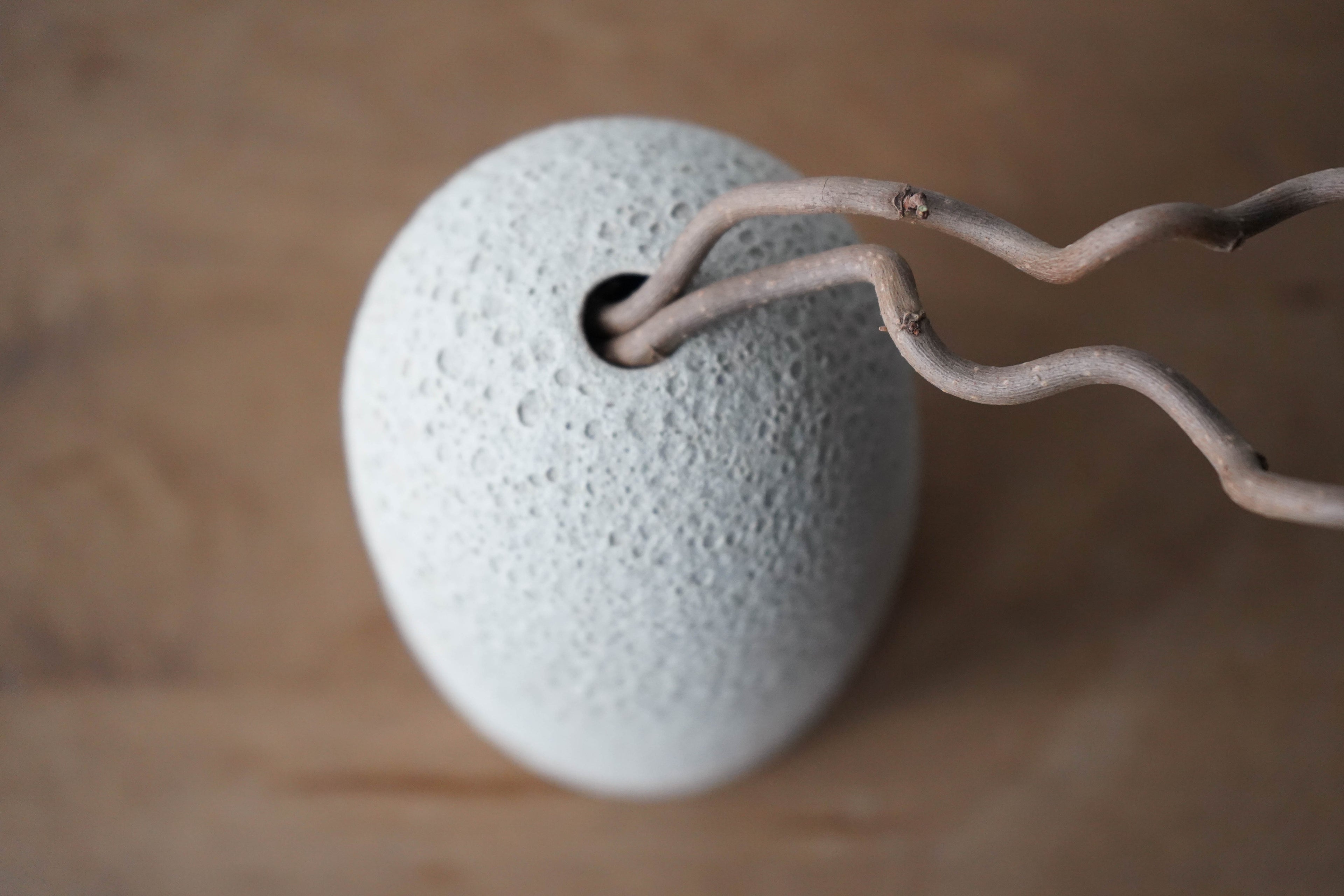 Handmade Stoneware Vase: Lava Crater Glaze Pottery