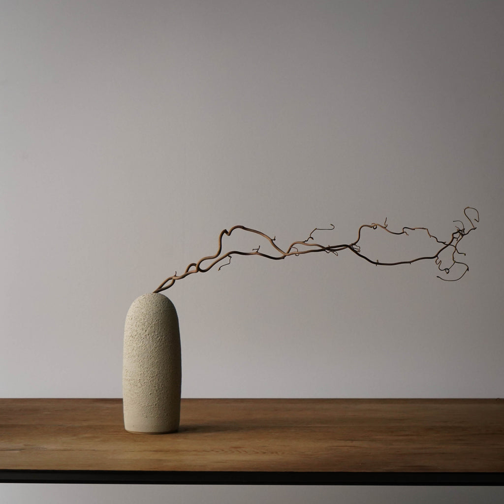 Handmade Stoneware Vase: Lava Crater Glaze Pottery