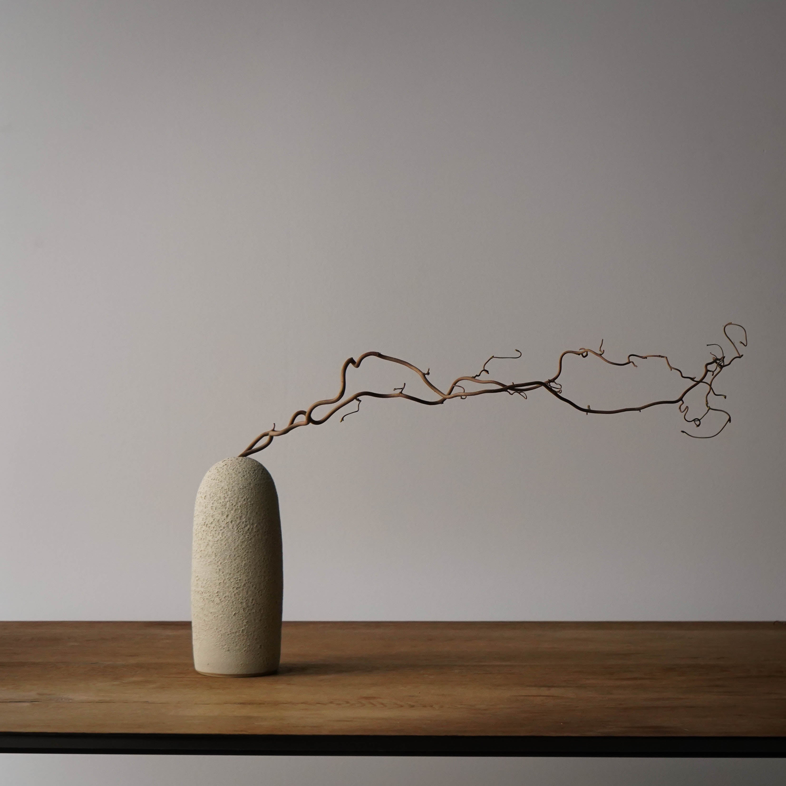 Handmade Stoneware Vase: Lava Crater Glaze Pottery