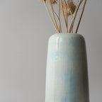 Pastel Blue & White Hand Thrown Stoneware Vase