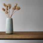 Pastel Blue & White Hand Thrown Stoneware Vase