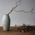 Pastel Blue & White Stoneware Vase